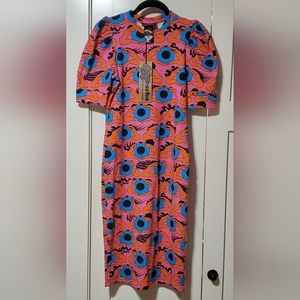 Nooworks Puff Dress in Psychadelic Eyes, S